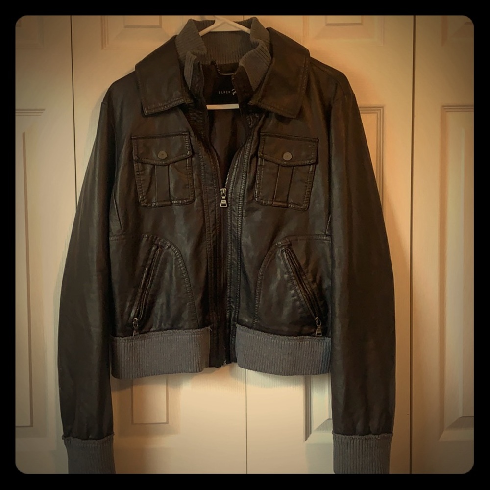 Brown leather jacket